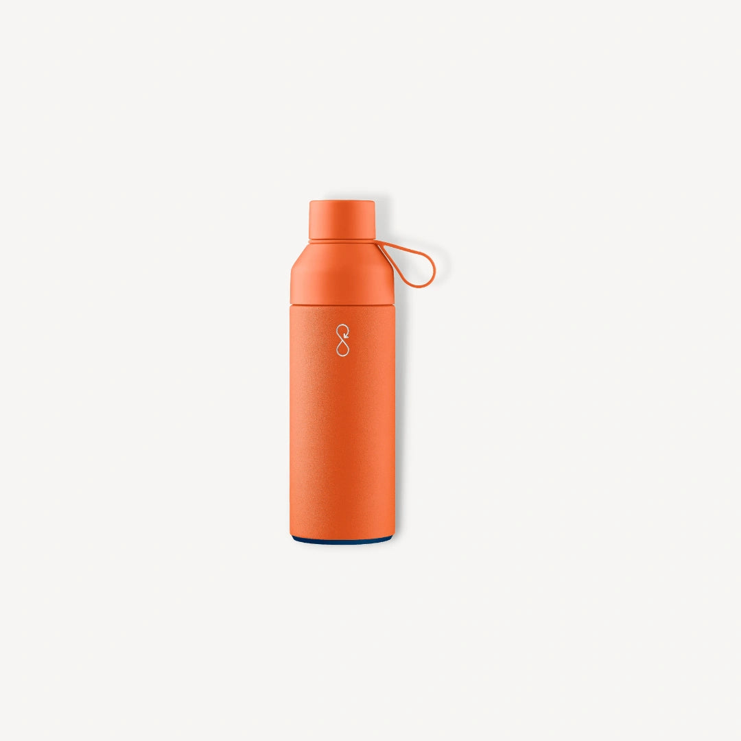 Ocean Bottle - Recycled Stainless Steel Drinks Reusable Water Bottle - Eco-Friendly & Reusable - Sun Orange - 34 oz