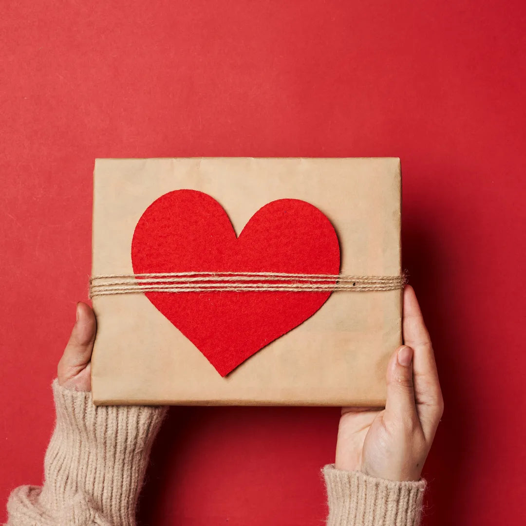 Eco-friendly heart on package