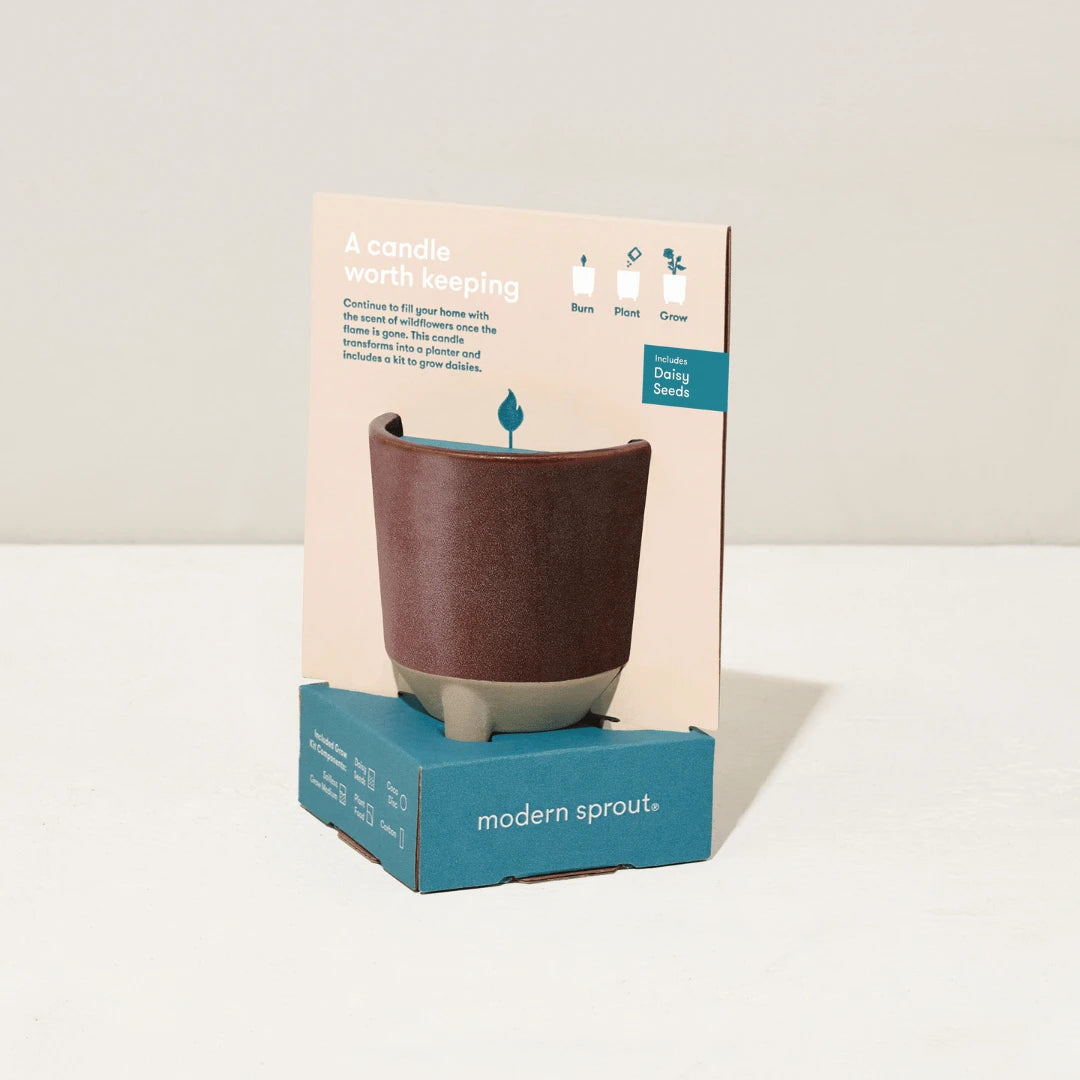 Red Glow and Grow pot in packaging.