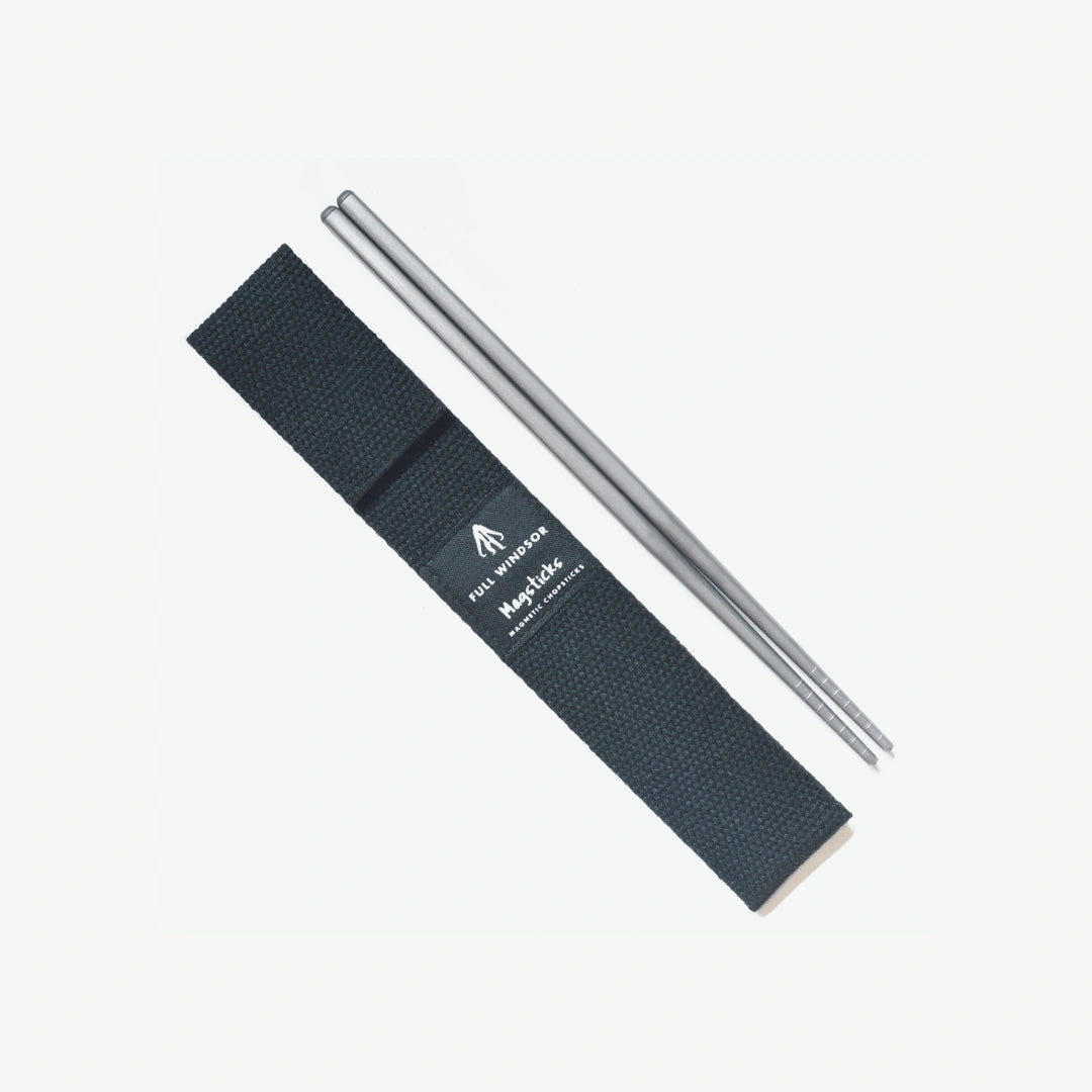Titanium chopsticks and black case.
