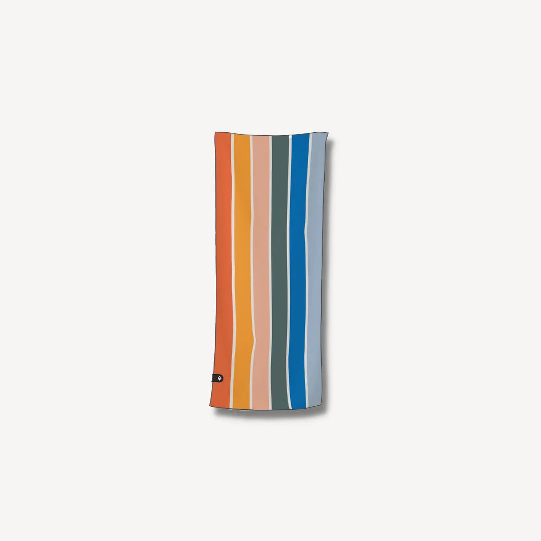 Mini towel with colorful stripes.