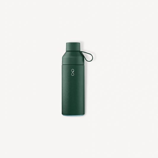 Forest green water bottle.