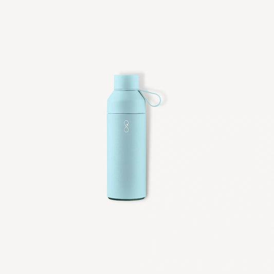 Sky blue water bottle.